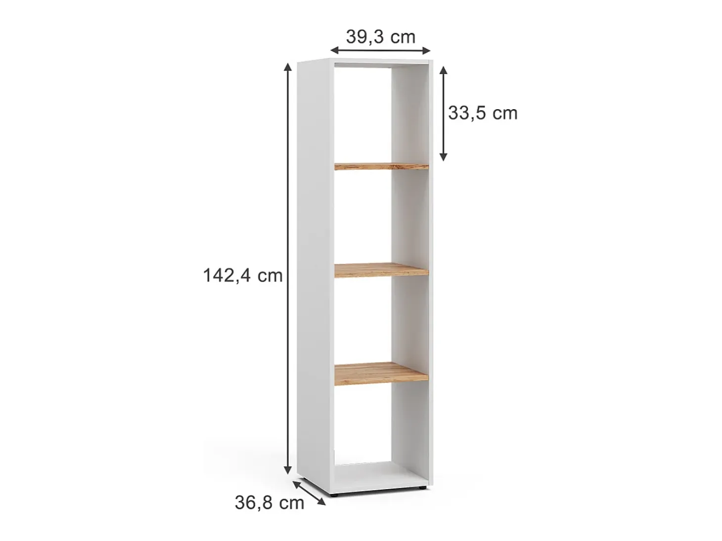 Separador de ambientes roble blanco/dorado 36.8x33.8x144.9 ludus
