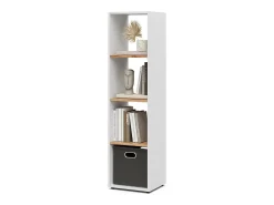 Separador de ambientes roble blanco/dorado 36.8x33.8x144.9 ludus