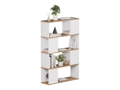 Separador de ambientes roble blanco/dorado 80x24x124.5 eneos