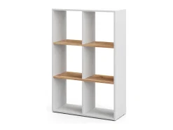Separador de ambientes roble blanco/dorado 72x29x107.8 karree