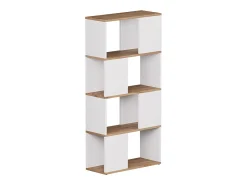 Separador de ambientes roble blanco/dorado 60x24x124.5 eneos