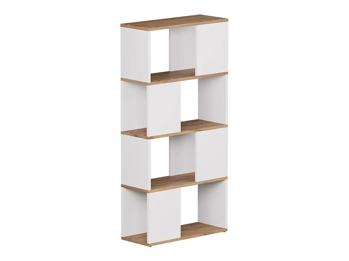 Separador de ambientes roble blanco/dorado 60x24x124.5 eneos