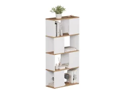 Separador de ambientes roble blanco/dorado 60x24x124.5 eneos