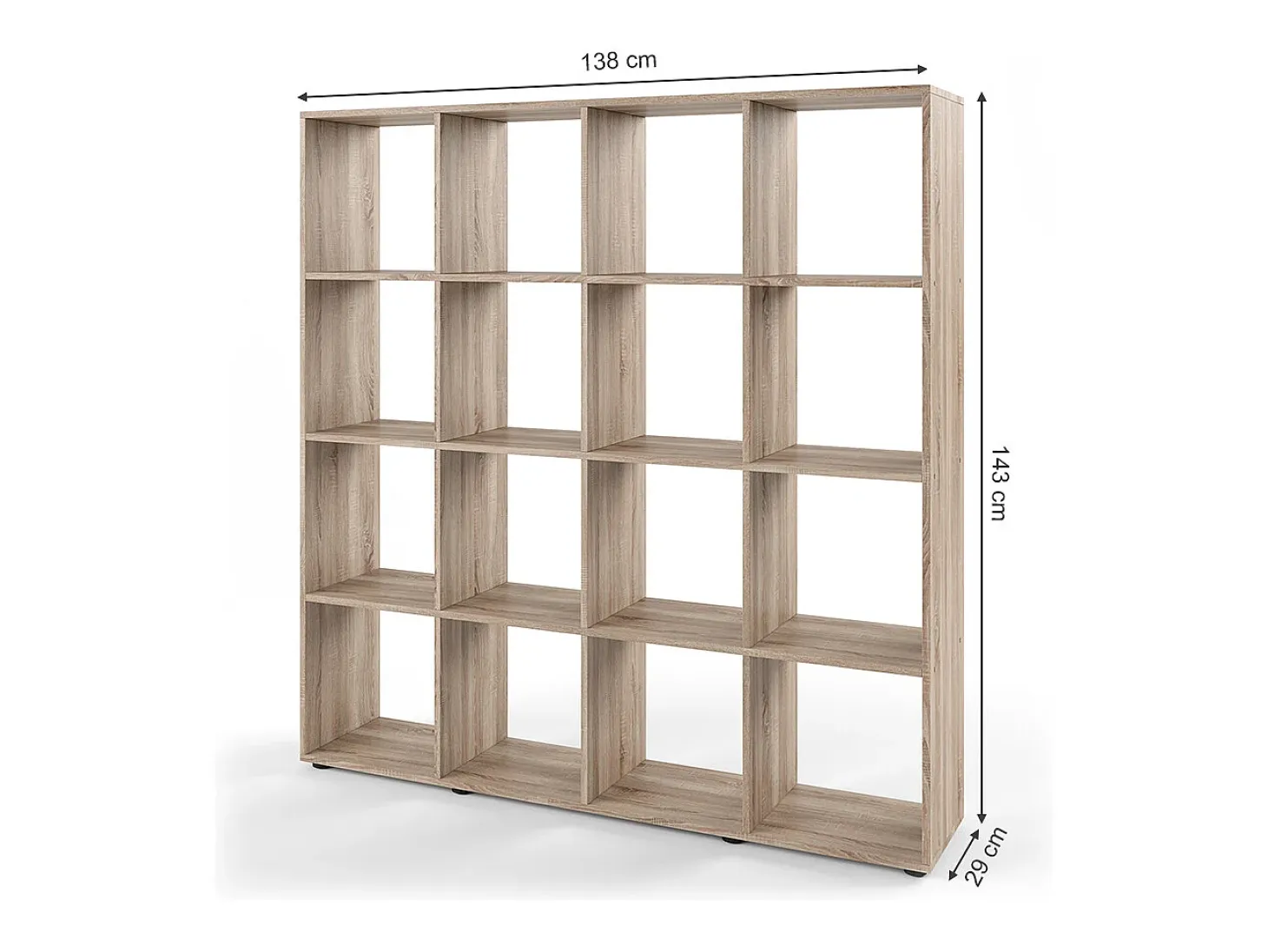 Separador de ambientes sonoma 138.5x29x142.5 karree