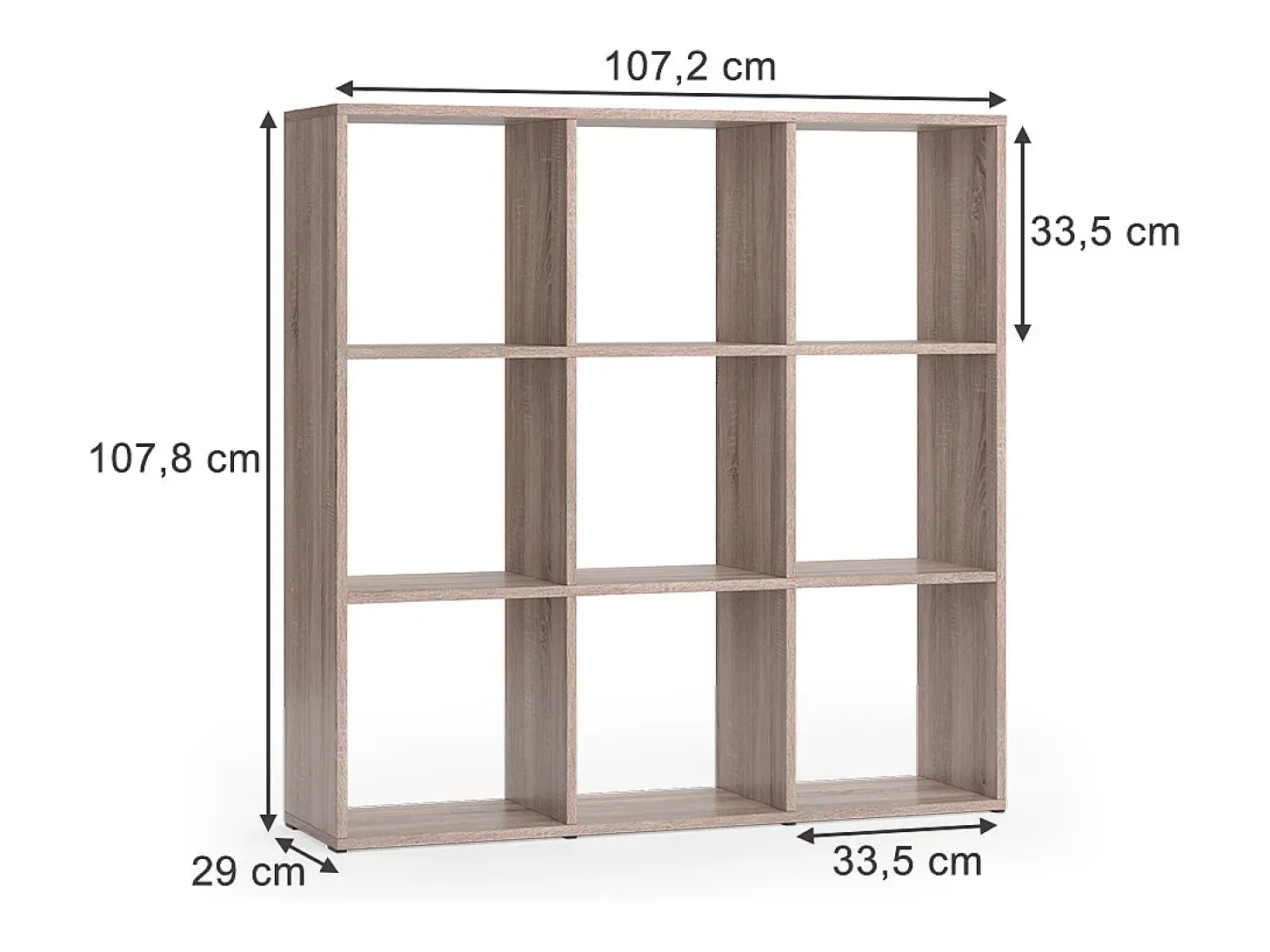 Separador de ambientes sonoma 104x29x108 nove
