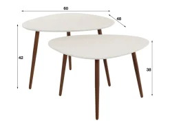 Set - blanco Canica - 60 x 48 cm - JAGO