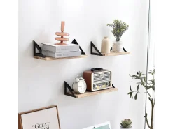 Set de 3 estantes de pared Ceci metal negro