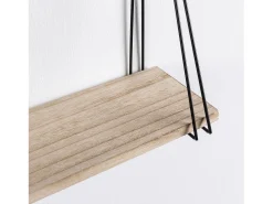 Set de 3 estantes de pared Airas metal negro