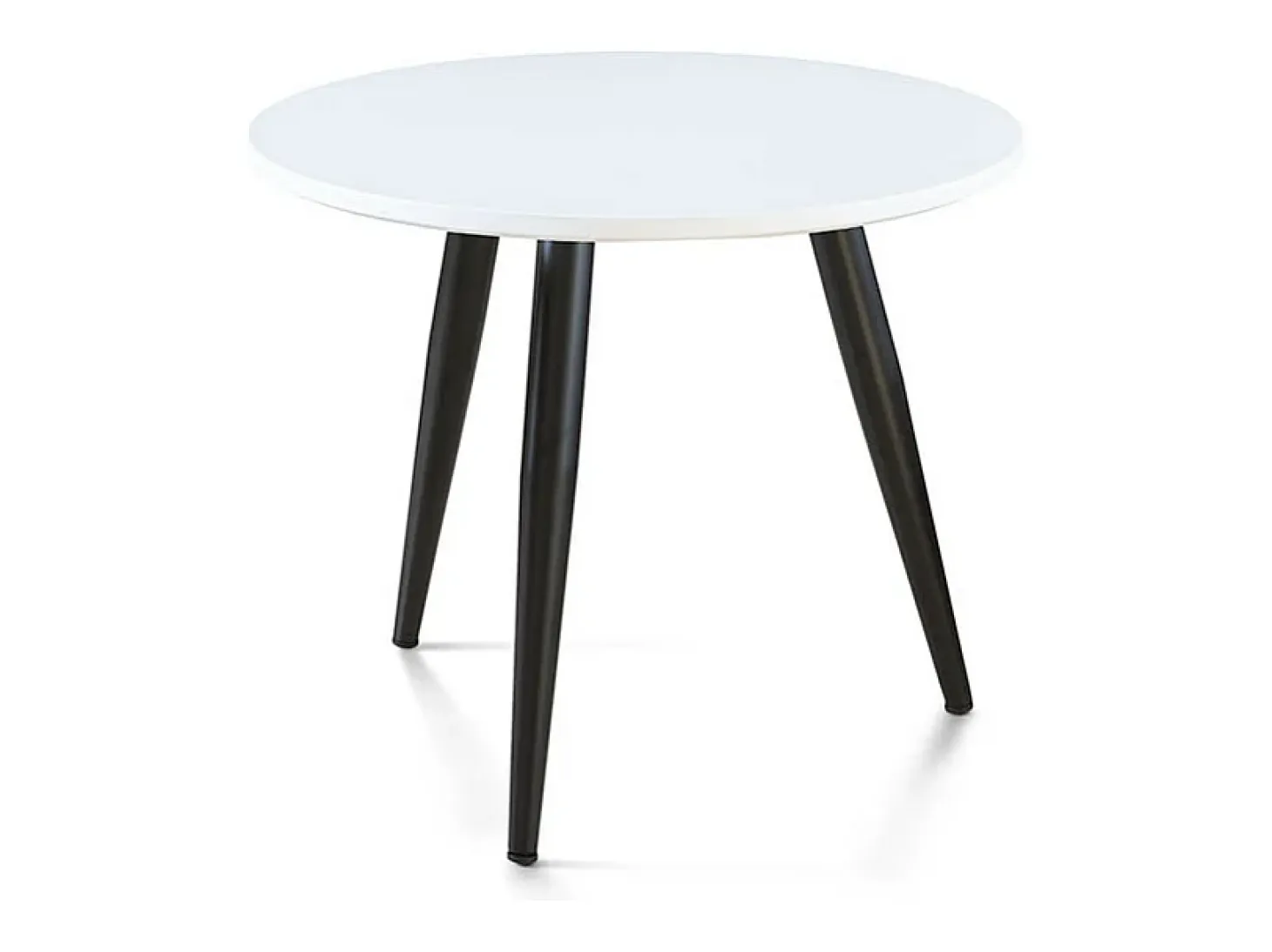 Set de 2 mesitas auxiliares redondas de 52-42x50-40x50-40 cm en color blanco Dandi