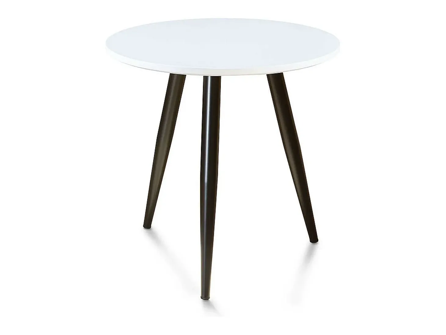 Set de 2 mesitas auxiliares redondas de 52-42x50-40x50-40 cm en color blanco Dandi