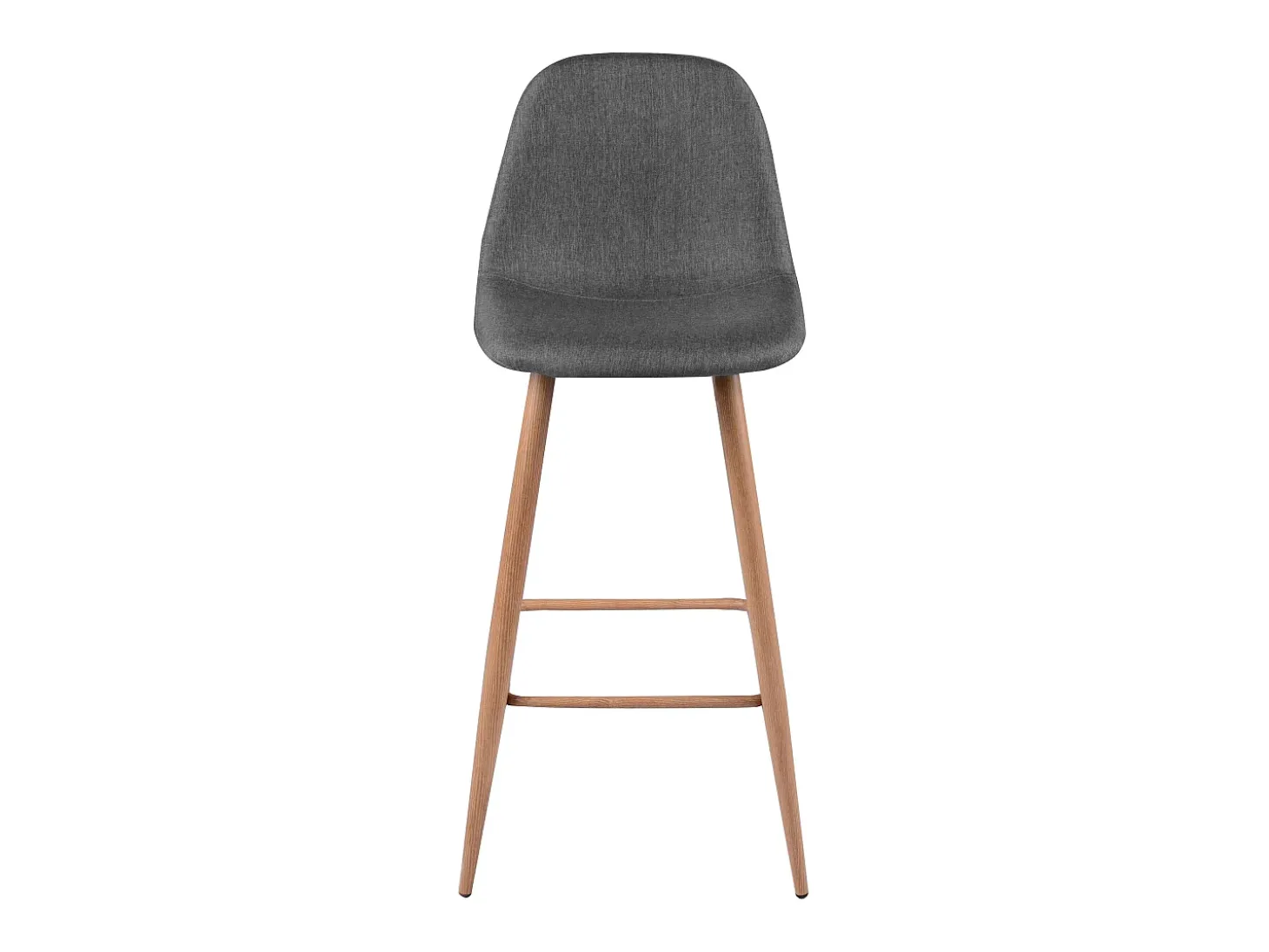 Set de 2 sillas de bar 72,5 cm en tejido gris - Fredrik