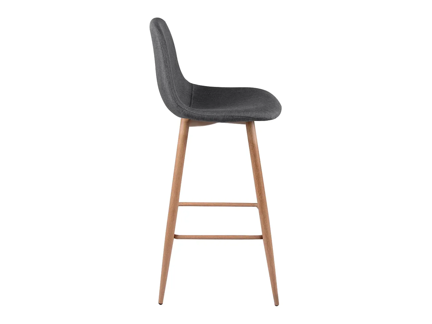 Set de 2 sillas de bar 72,5 cm en tejido gris - Fredrik
