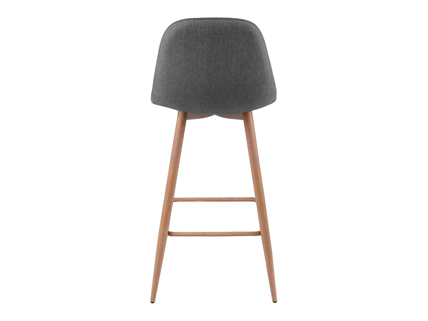 Set de 2 sillas de bar 72,5 cm en tejido gris - Fredrik