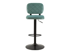 Set de 2 sillas de bar ajustables 60/81 cm en terciopelo verde agua - Viktor