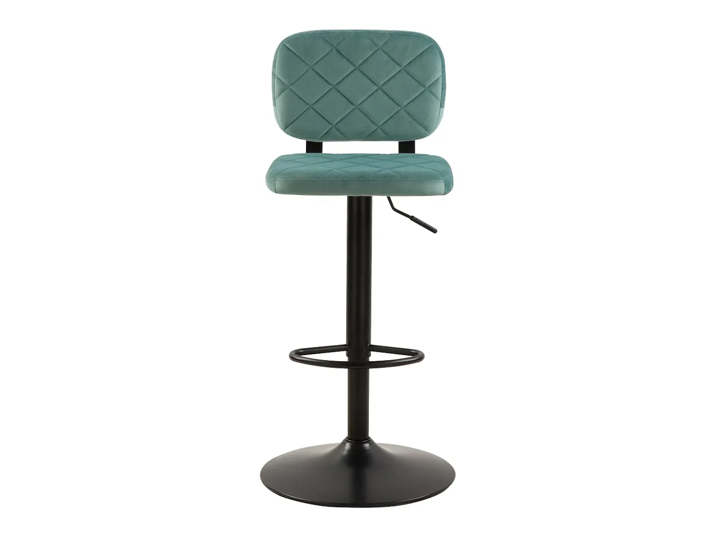 Set de 2 sillas de bar ajustables 60/81 cm en terciopelo verde agua - Viktor