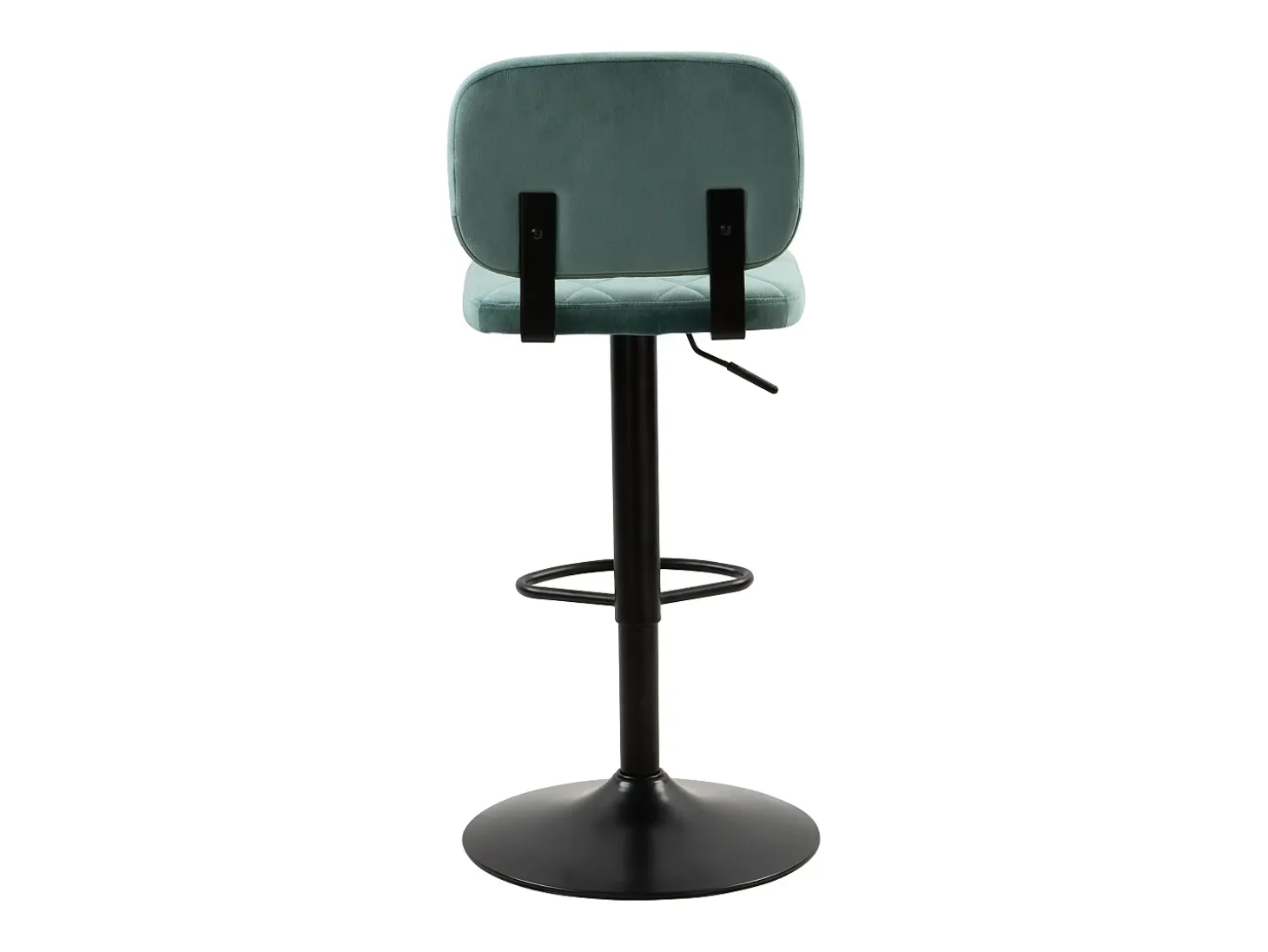 Set de 2 sillas de bar ajustables 60/81 cm en terciopelo verde agua - Viktor