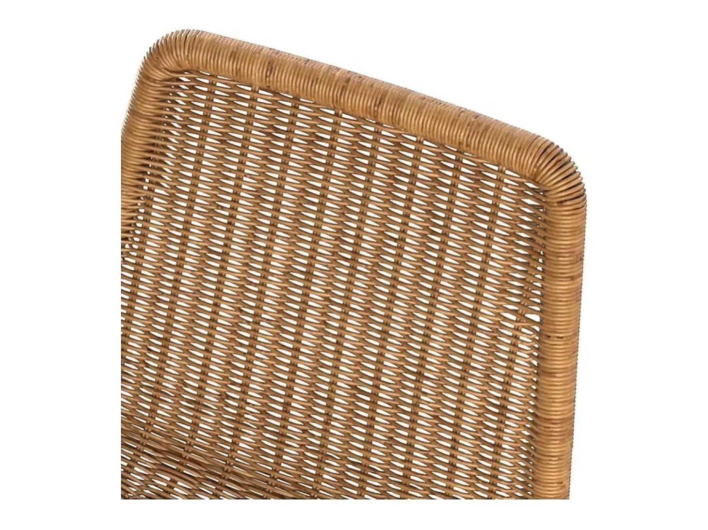 Set de 2 sillas de bar de resina tejida marrón 76 cm - Mandya