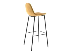 Set de 2 sillas de bar de terciopelo amarillo 75 cm - Henrik