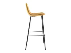 Set de 2 sillas de bar de terciopelo amarillo 75 cm - Henrik