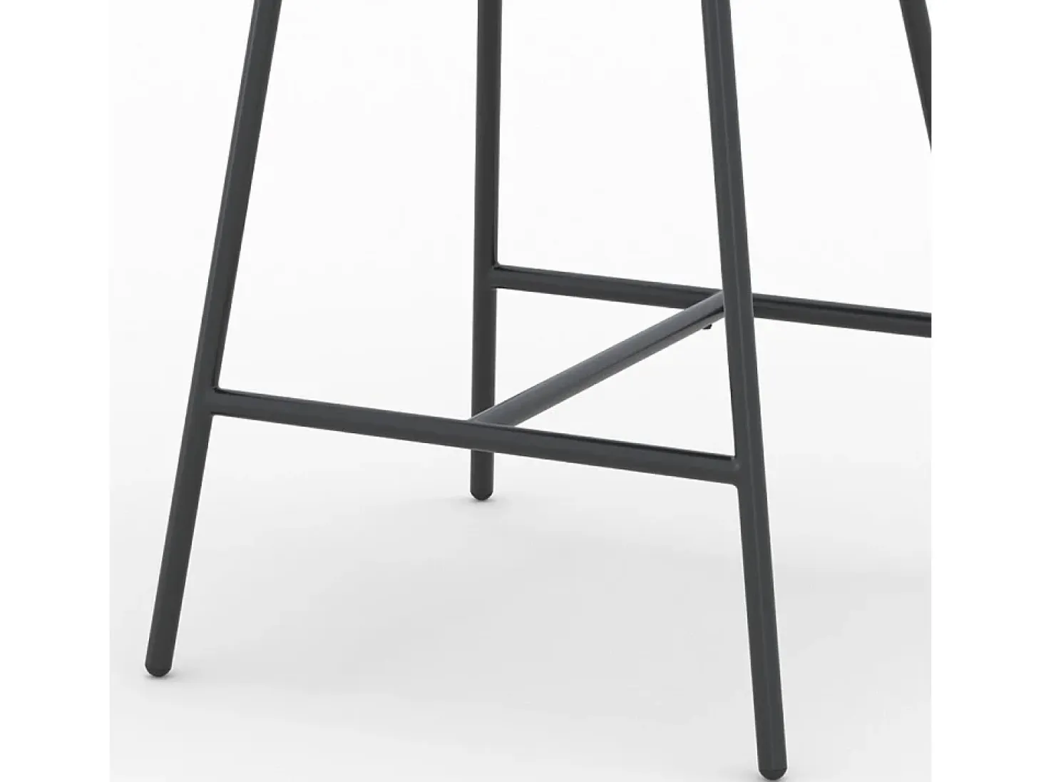 Set de 2 sillas para isla central en tela gris claro 68 cm - Cécilia