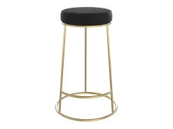 Set de 2 sillas para isla de cocina de terciopelo negro 63 cm - Kendal