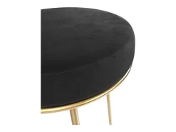 Set de 2 sillas para isla de cocina de terciopelo negro 63 cm - Kendal