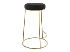 Set de 2 sillas para isla de cocina de terciopelo negro 63 cm - Kendal
