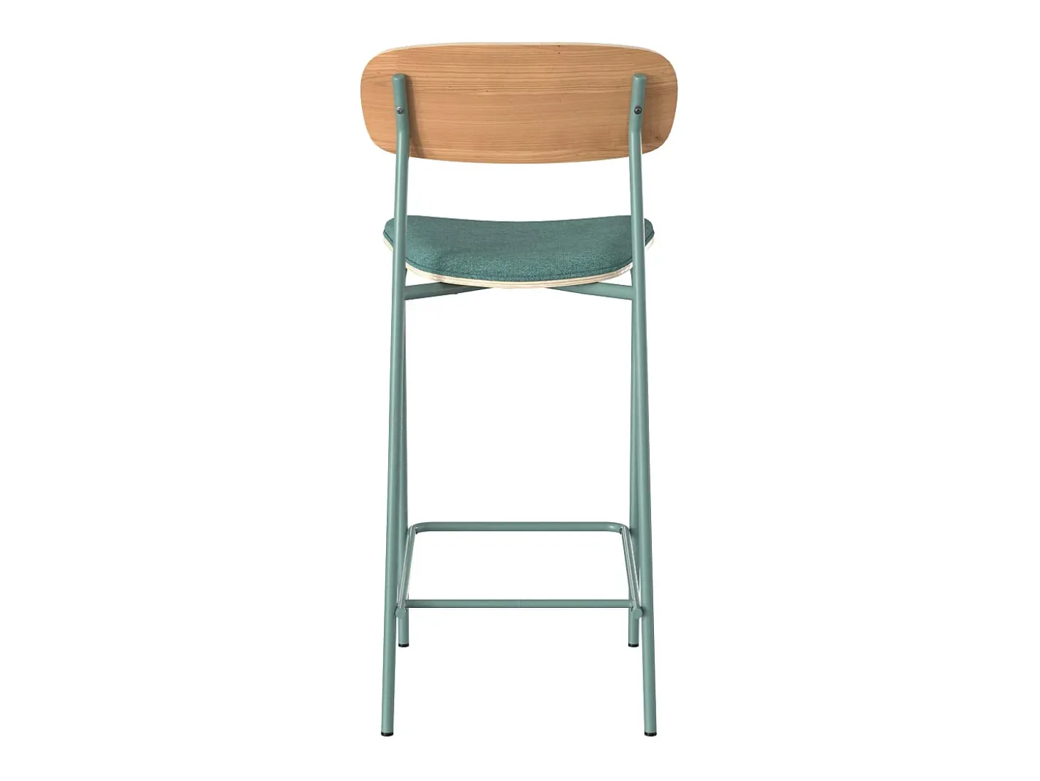 Set de 2 sillas para isla central en tela azul pato 65 cm - Alba