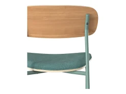 Set de 2 sillas para isla central en tela azul pato 65 cm - Alba