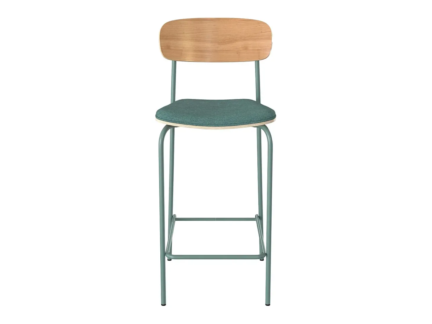 Set de 2 sillas para isla central en tela azul pato 65 cm - Alba