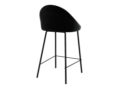 Set de 2 sillas para isla de cocina en terciopelo negro 65 cm - Misty
