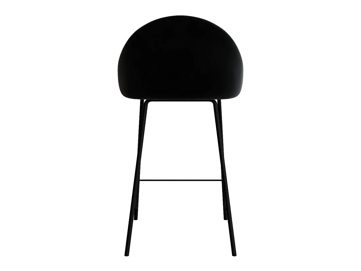 Set de 2 sillas para isla de cocina en terciopelo negro 65 cm - Misty