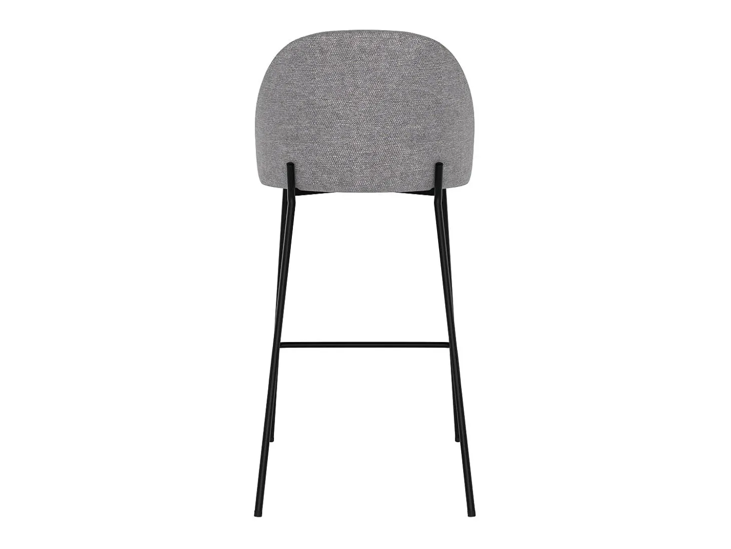 Set de 2 sillas para isla de cocina en tela moteada gris oscuro 66 cm - Karl