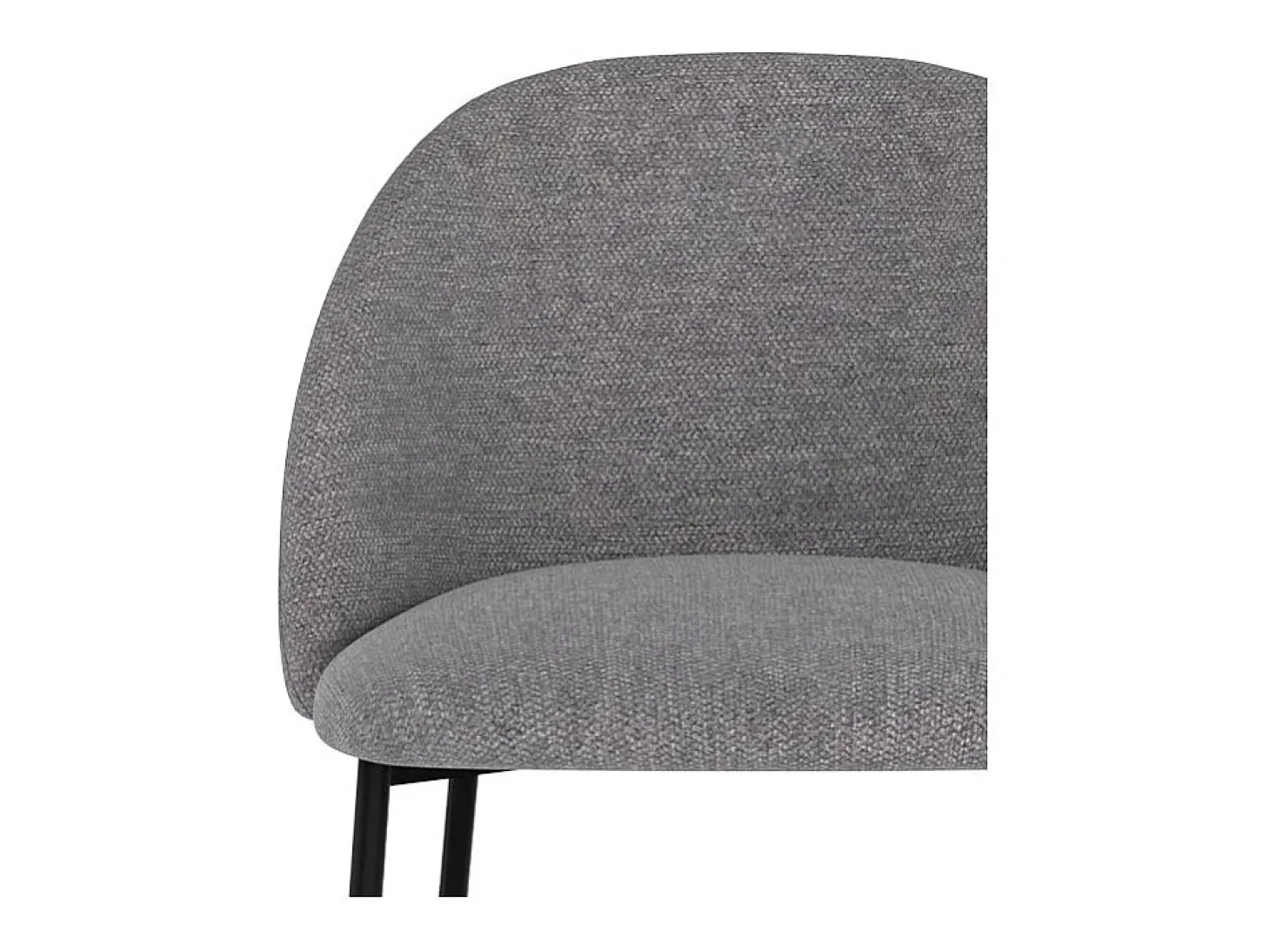 Set de 2 sillas para isla de cocina en tela moteada gris oscuro 66 cm - Karl