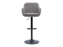 Set de 2 taburetes de cocina ajustables efecto terciopelo gris claro AMIKA