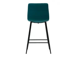 Set de 2 taburetes de cocina de diseño de terciopelo azul petróleo 65 cm MAXWELL