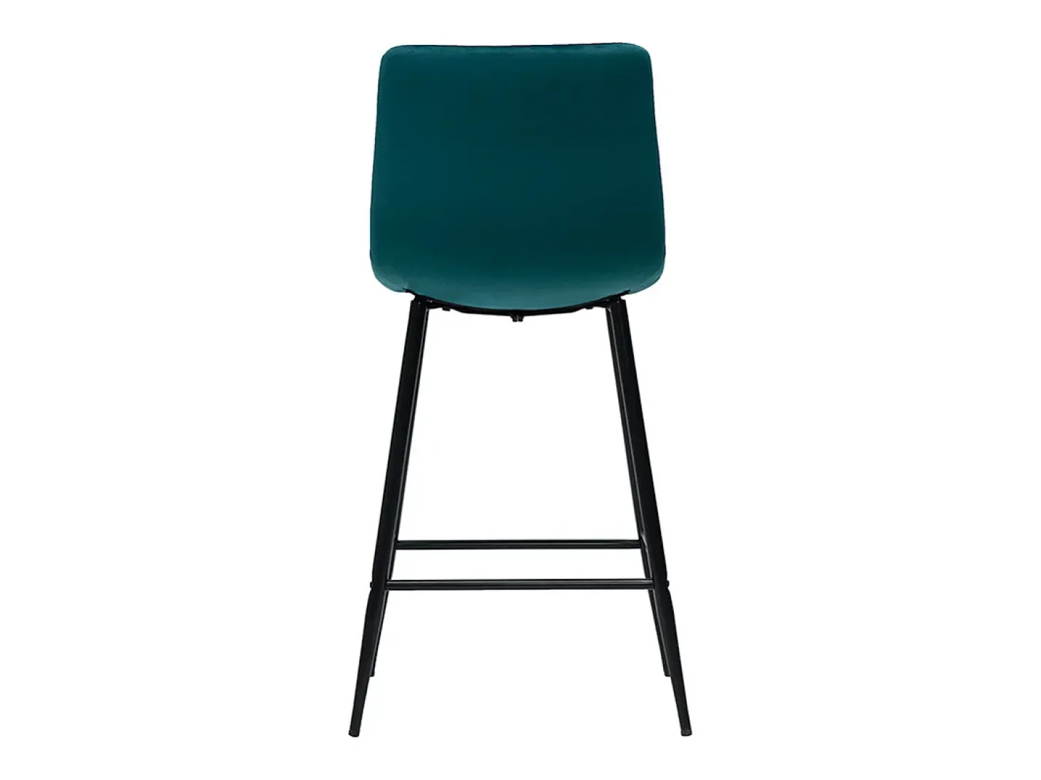 Set de 2 taburetes de cocina de diseño de terciopelo azul petróleo 65 cm MAXWELL