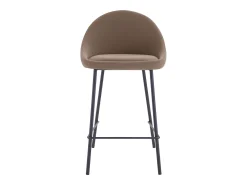 Set de 2 taburetes para isla de cocina en cuero sintético marrón 65 cm - Misty