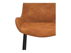 Set de 2 taburetes para isla de cocina en sintético camello 65 cm - Pirata
