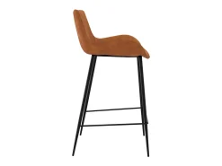 Set de 2 taburetes para isla de cocina en sintético camello 65 cm - Pirata