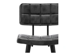 Set de 2 taburetes para isla de cocina gris/negro 66 cm - Texas