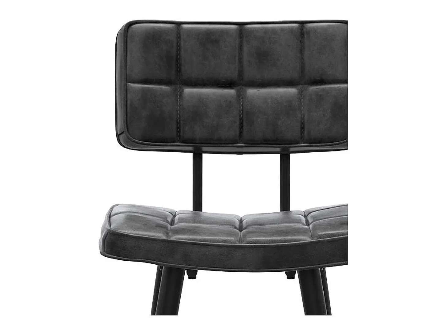 Set de 2 taburetes para isla de cocina gris/negro 66 cm - Texas