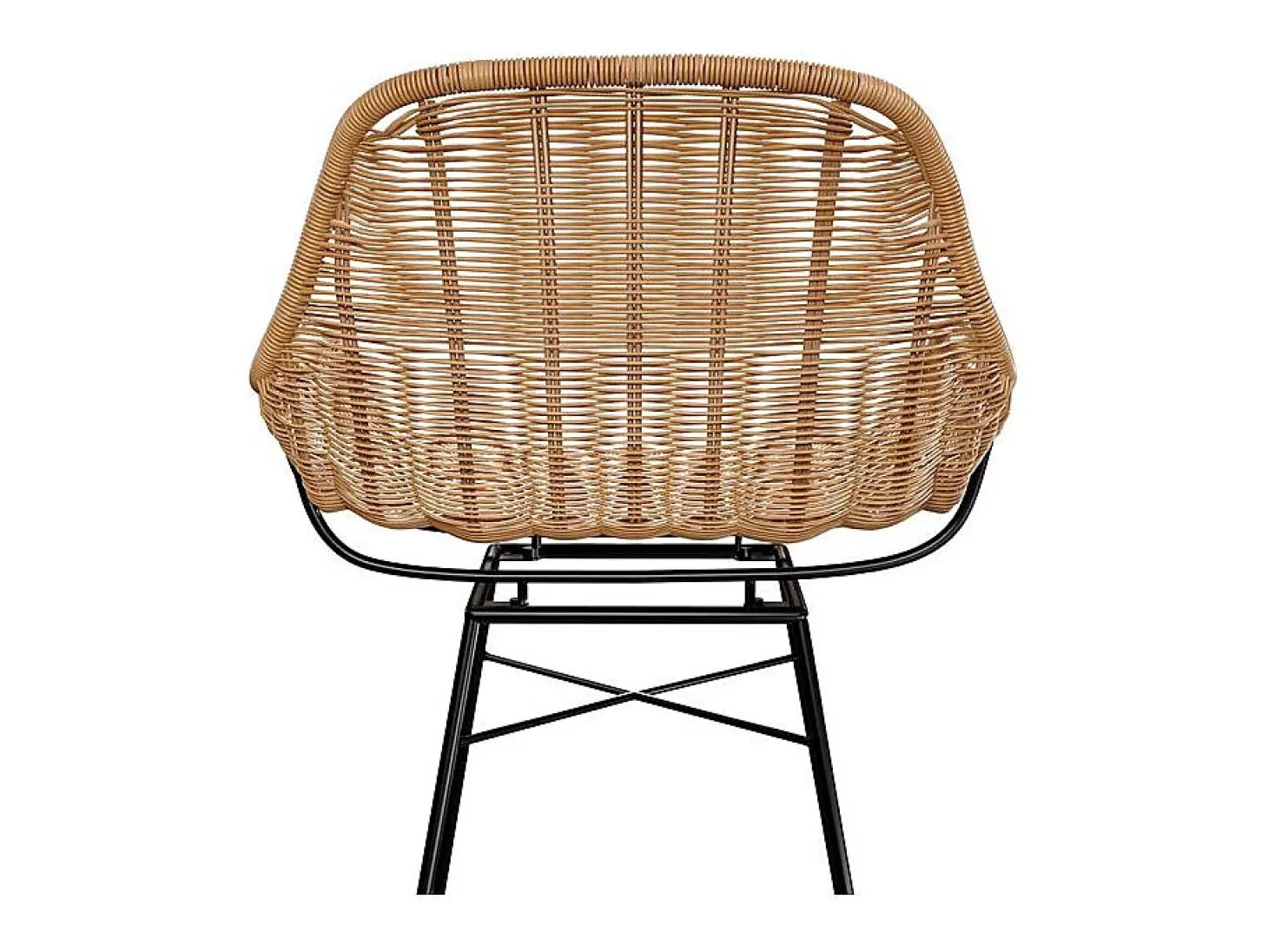 Set de 2 taburetes para isla de cocina en resina tejida natural 65 cm - Carmela