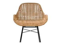 Set de 2 taburetes para isla de cocina en resina tejida natural 65 cm - Carmela