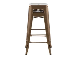 Set de 2 taburetes para isla de cocina en metal cobre mate 66 cm - Indus