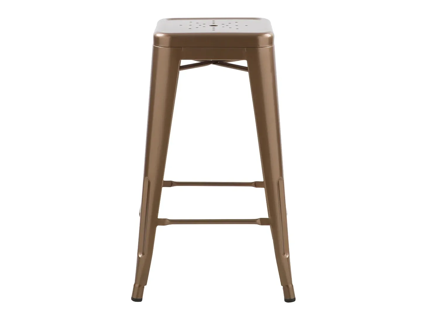 Set de 2 taburetes para isla de cocina en metal cobre mate 66 cm - Indus
