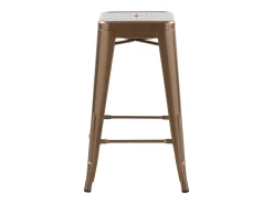 Set de 2 taburetes para isla de cocina en metal cobre mate 66 cm - Indus