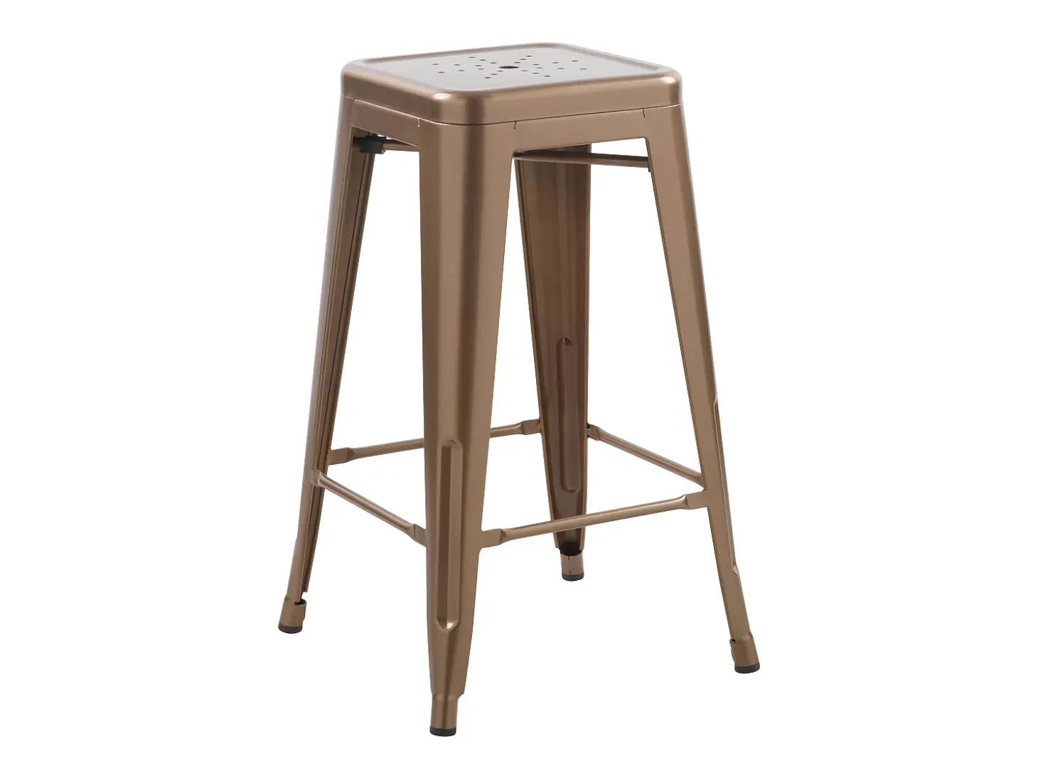 Set de 2 taburetes para isla de cocina en metal cobre mate 66 cm - Indus