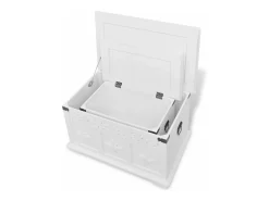 Set de baúles de almacenamiento 2 unidades blanco