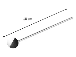 Set de cóctel Fackelmann inox 750 ml con dosificador doble cara 2/4 cl y 3 cucharas-pajitas de 18 cm